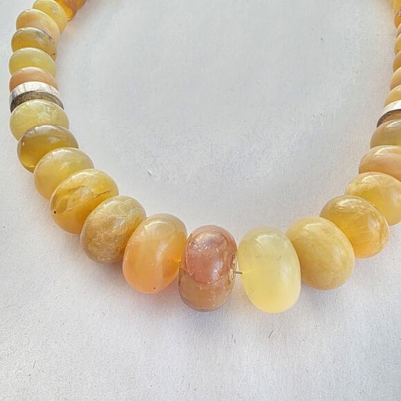 Jay King Mine Finds Amber Station Sterling Silver 925 Necklace New 18" - Picture 3 of 11